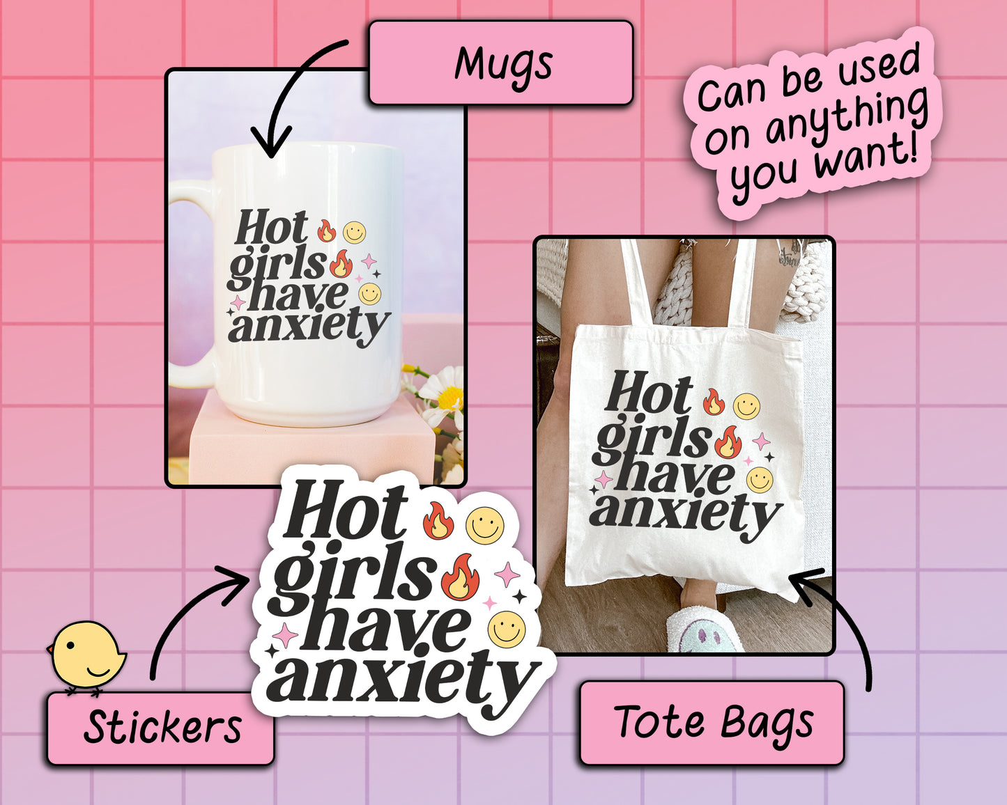 Hot Girls Have Anxiety - SVG & PNG