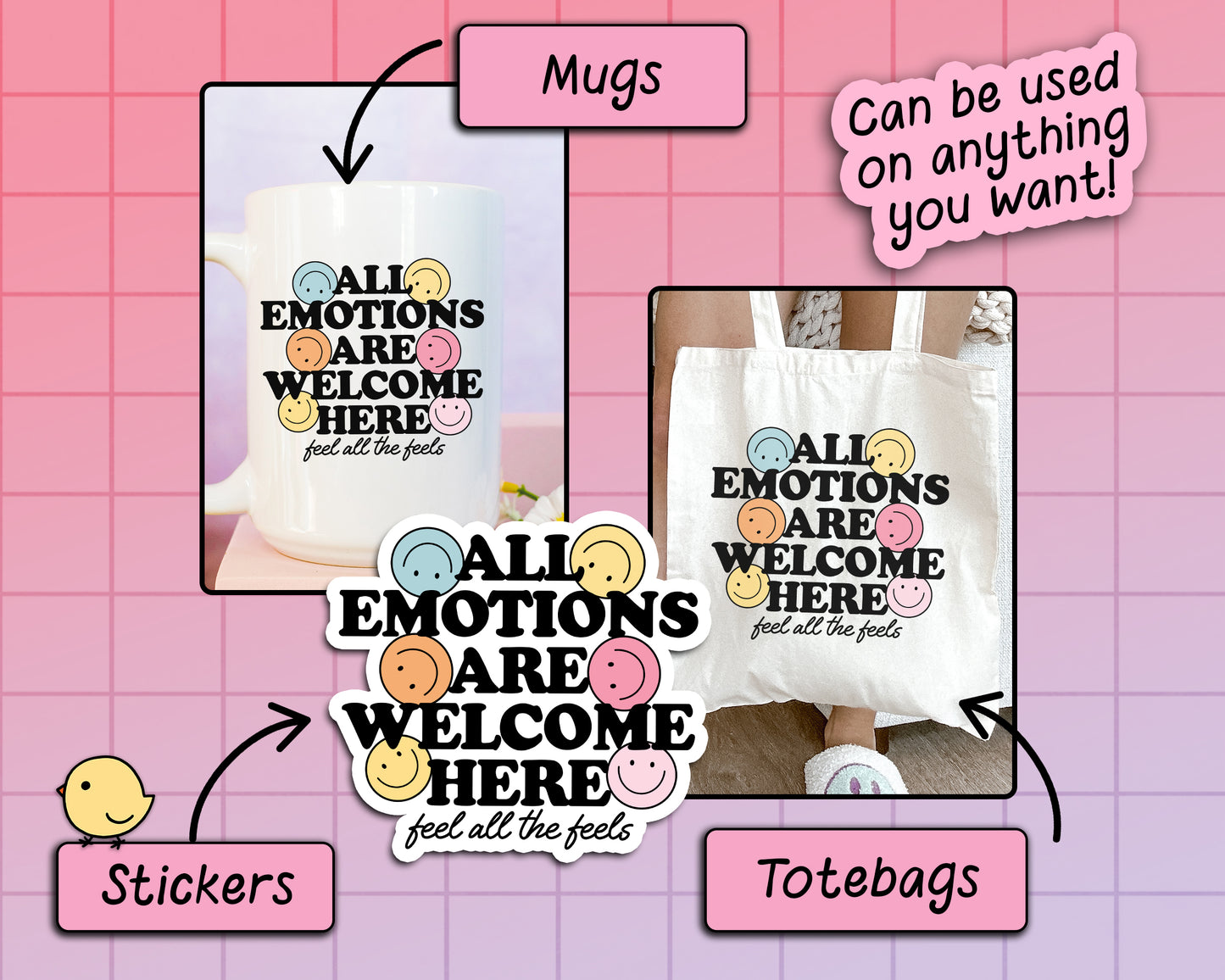 All Emotions Welcome - SVG & PNG