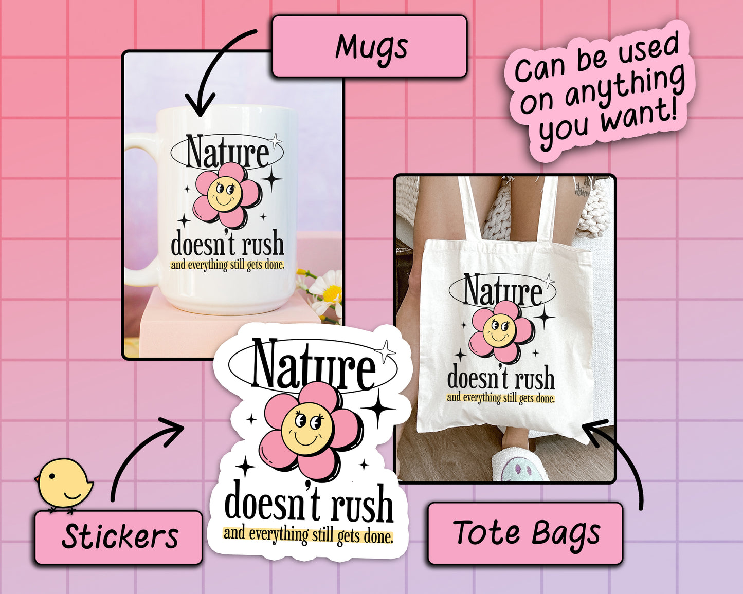 Nature Doesn't Rush - SVG & PNG