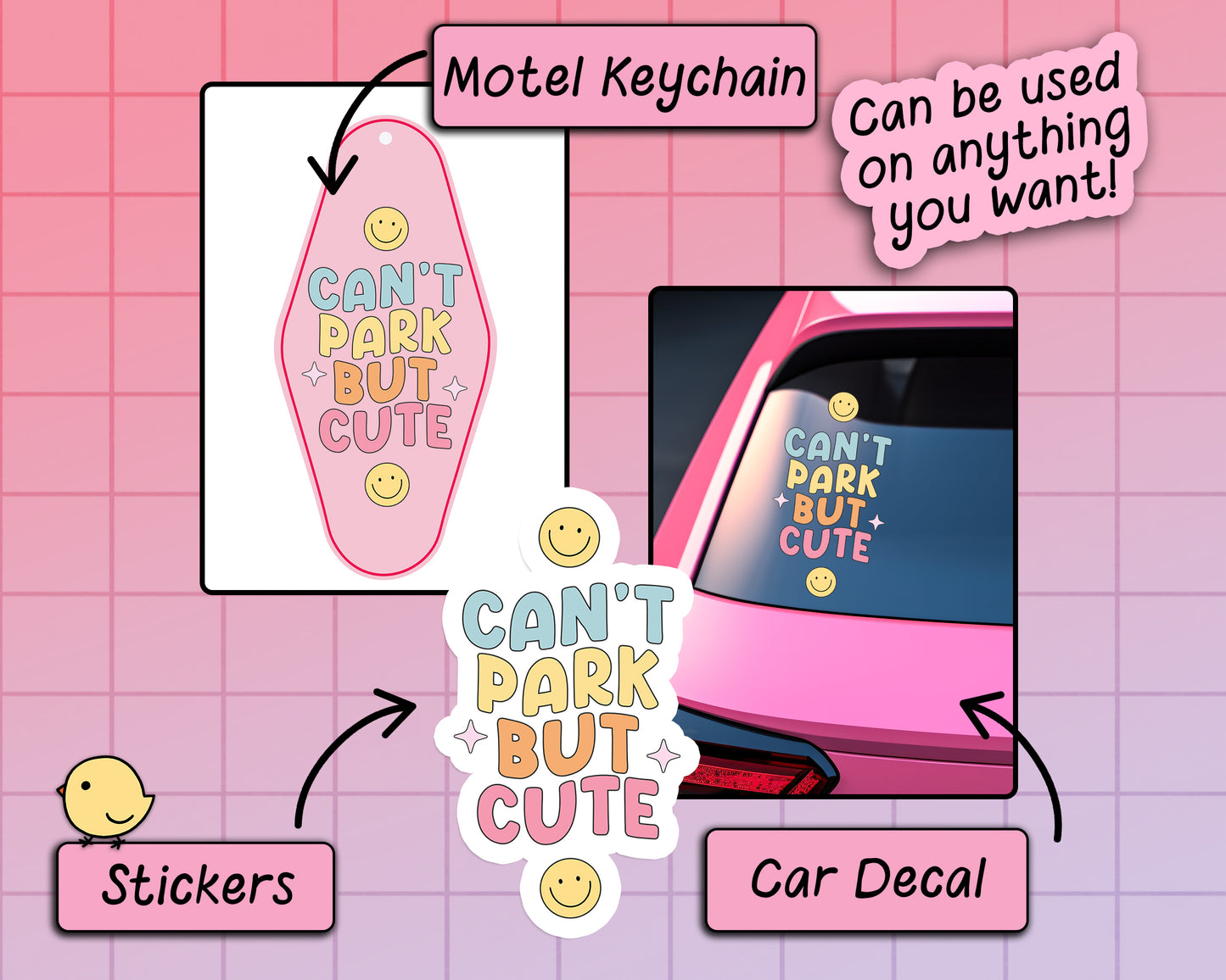 Can't Park But Cute - SVG & PNG