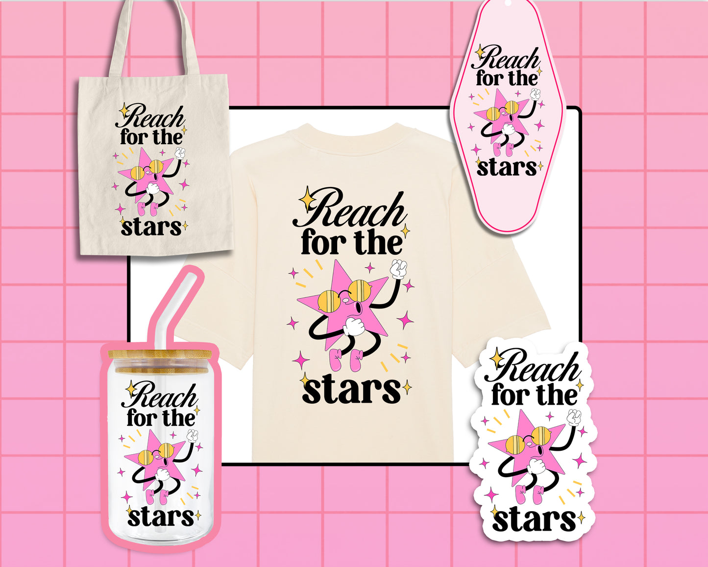 Reach For The Stars - SVG & PNG Design File