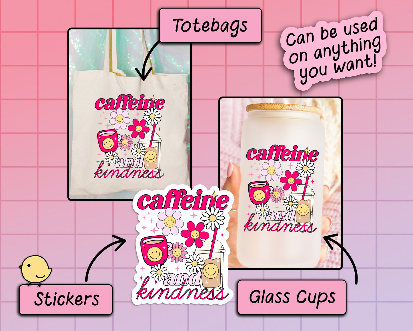 Caffeine And Kindness - SVG & PNG