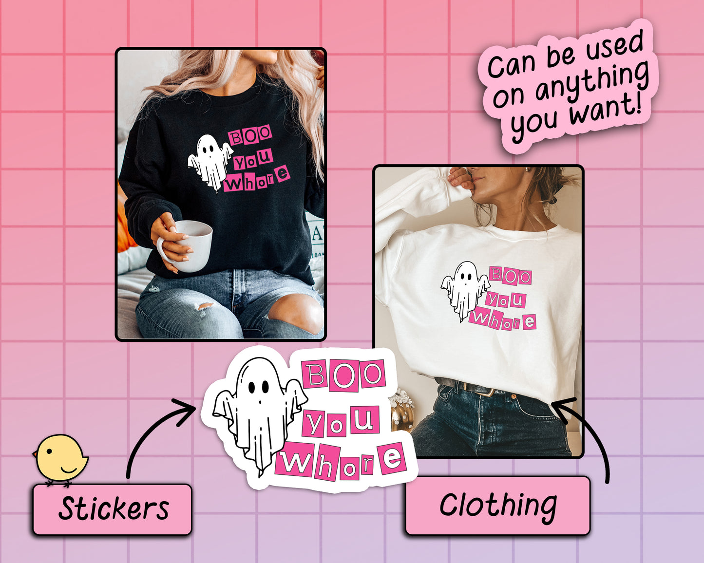 Boo You Whore - SVG & PNG