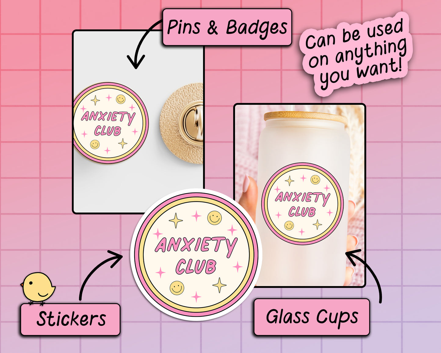 Anxiety Club Badge - SVG & PNG