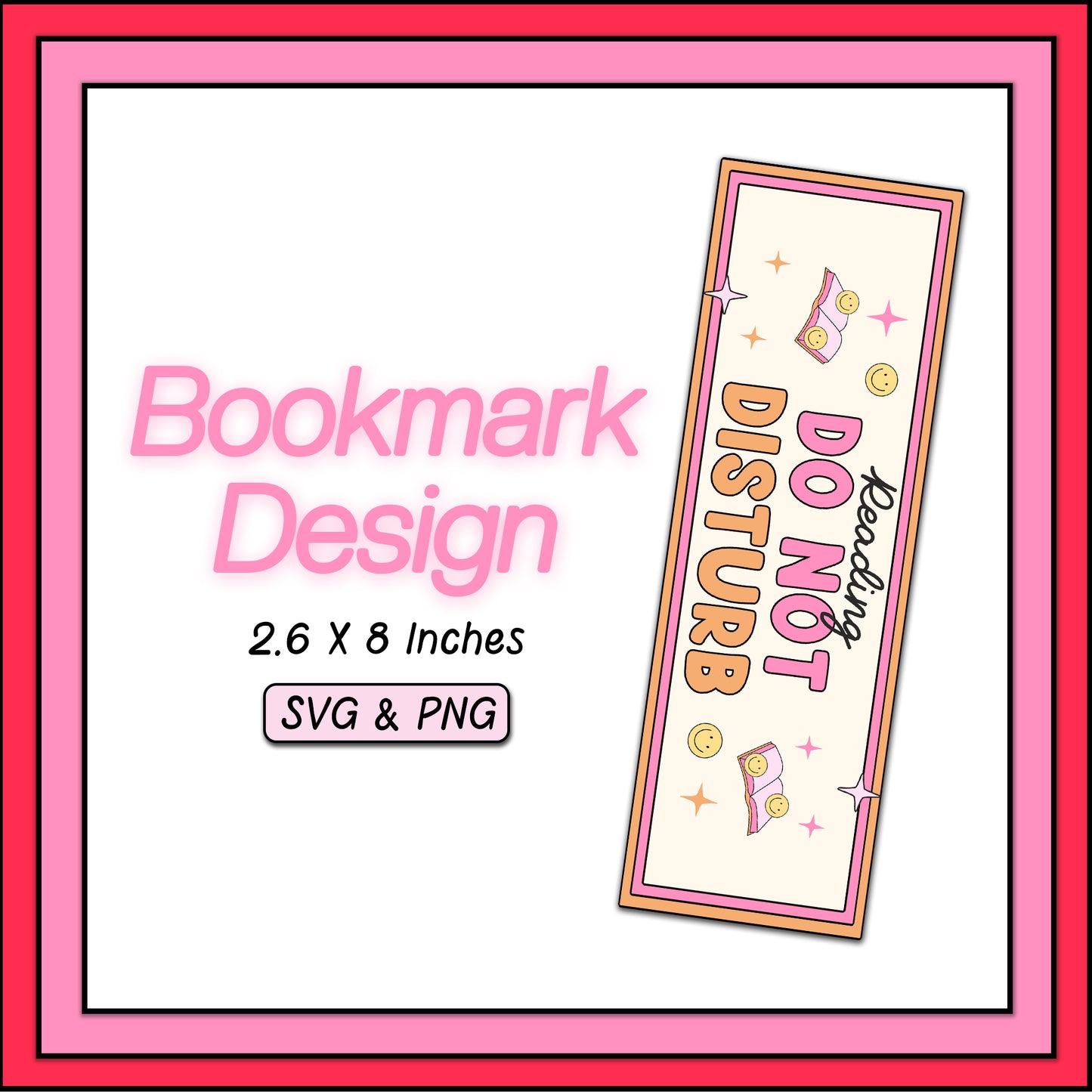 Reading Do Not Disturb Bookmark - SVG & PNG