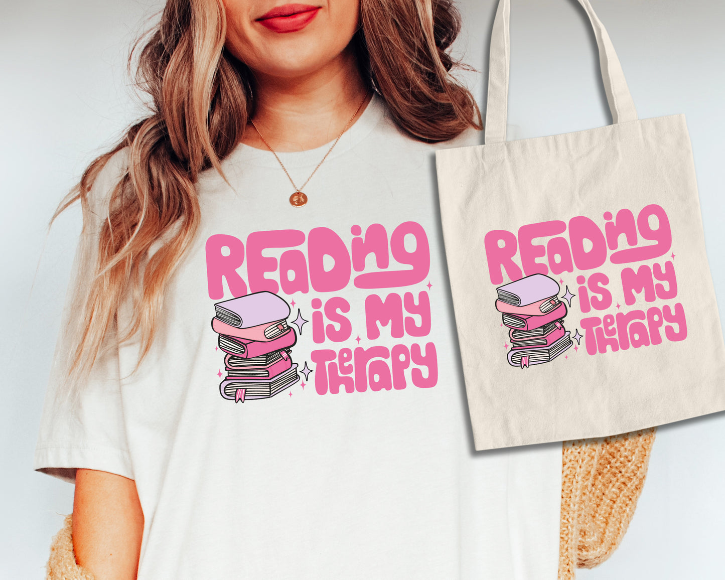 Reading Is My Therapy - SVG & PNG