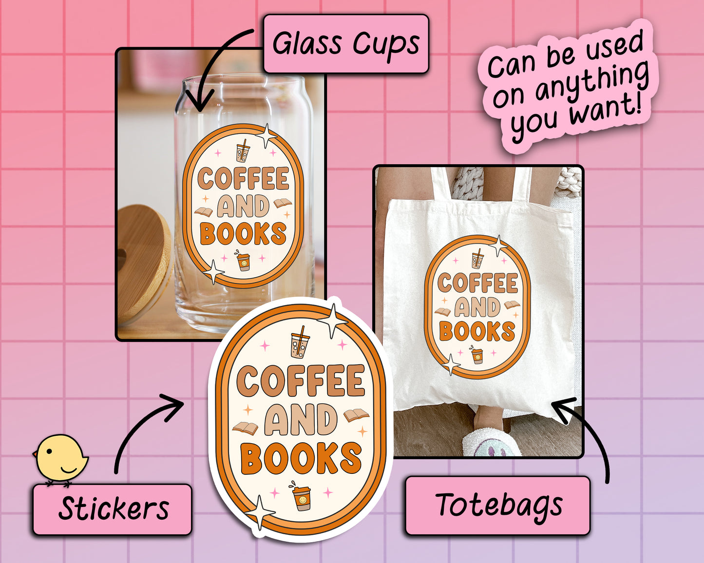 Coffee And Books Label - SVG & PNG