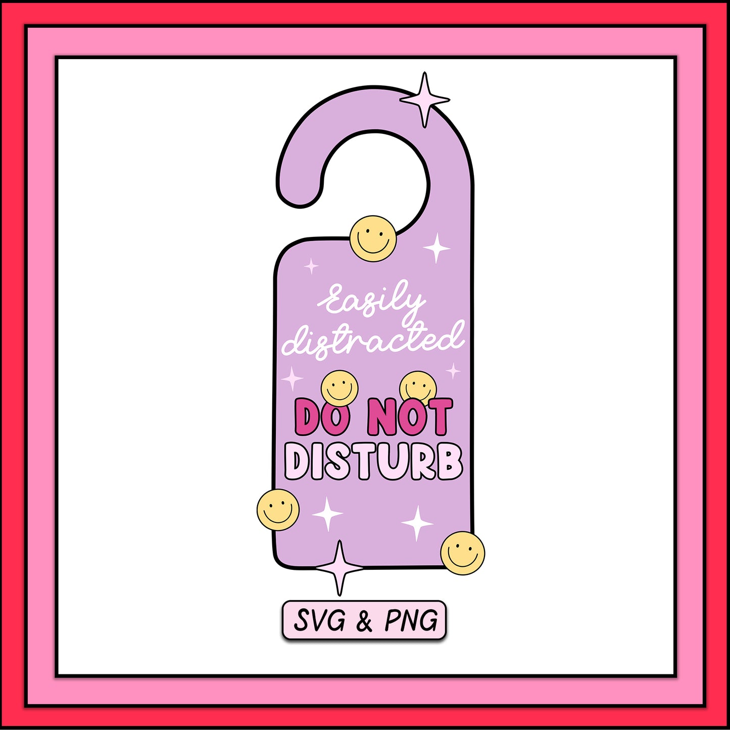 Easily Distracted Do Not Disturb  - SVG & PNG